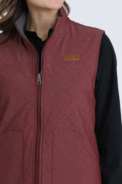 Reversible Heather Burgundy Women's Vest by Cinch®