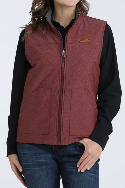 Reversible Heather Burgundy Women's Vest by Cinch®