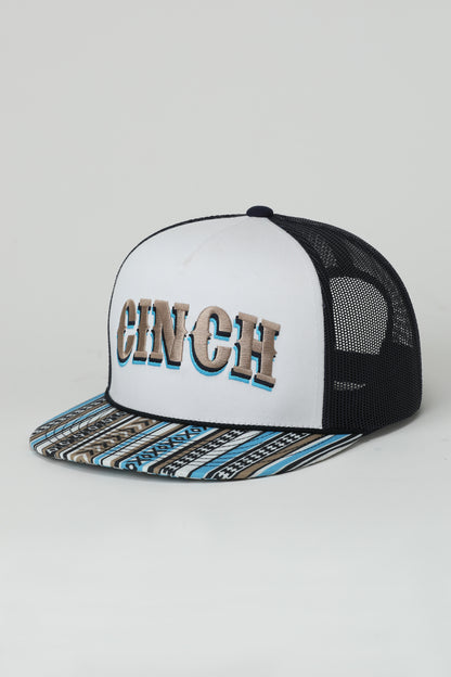 Cinch blue and gold ball cap pn a white background