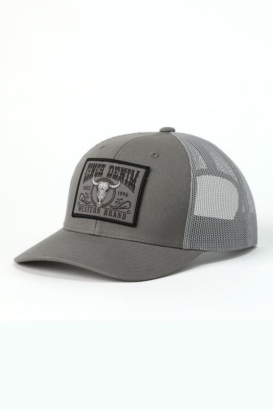 Grey Steer Skull Patch Cap by Cinch®