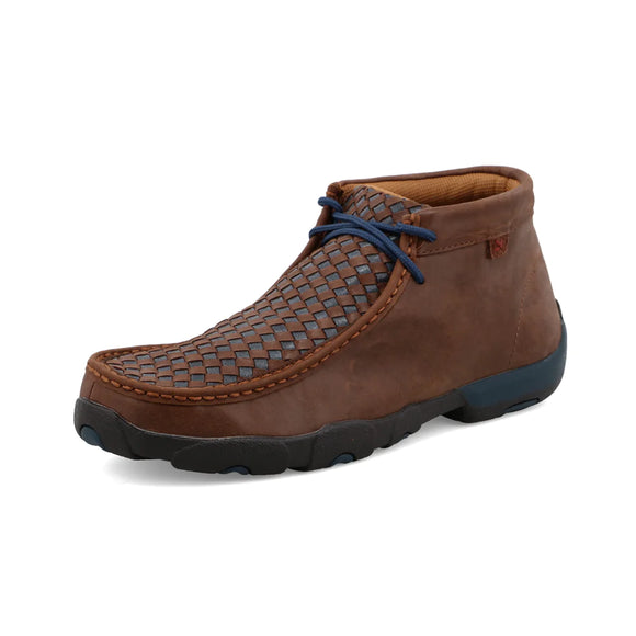 Navy Basket Weave Men's Driving Moc by Twisted X®