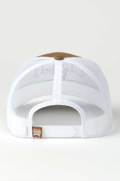 Tan & White Embroidered Women's Cap by Cinch®