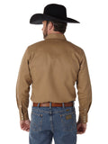 Cowboy Cut™ Rawhide Tan Authentic Western Work Men's Shirt by Wrangler®