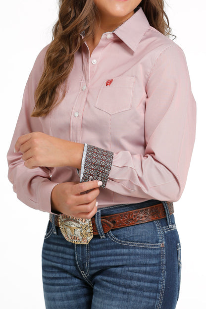 Raspberry Pinstripe Tencel™ Women's Shirt by Cinch®