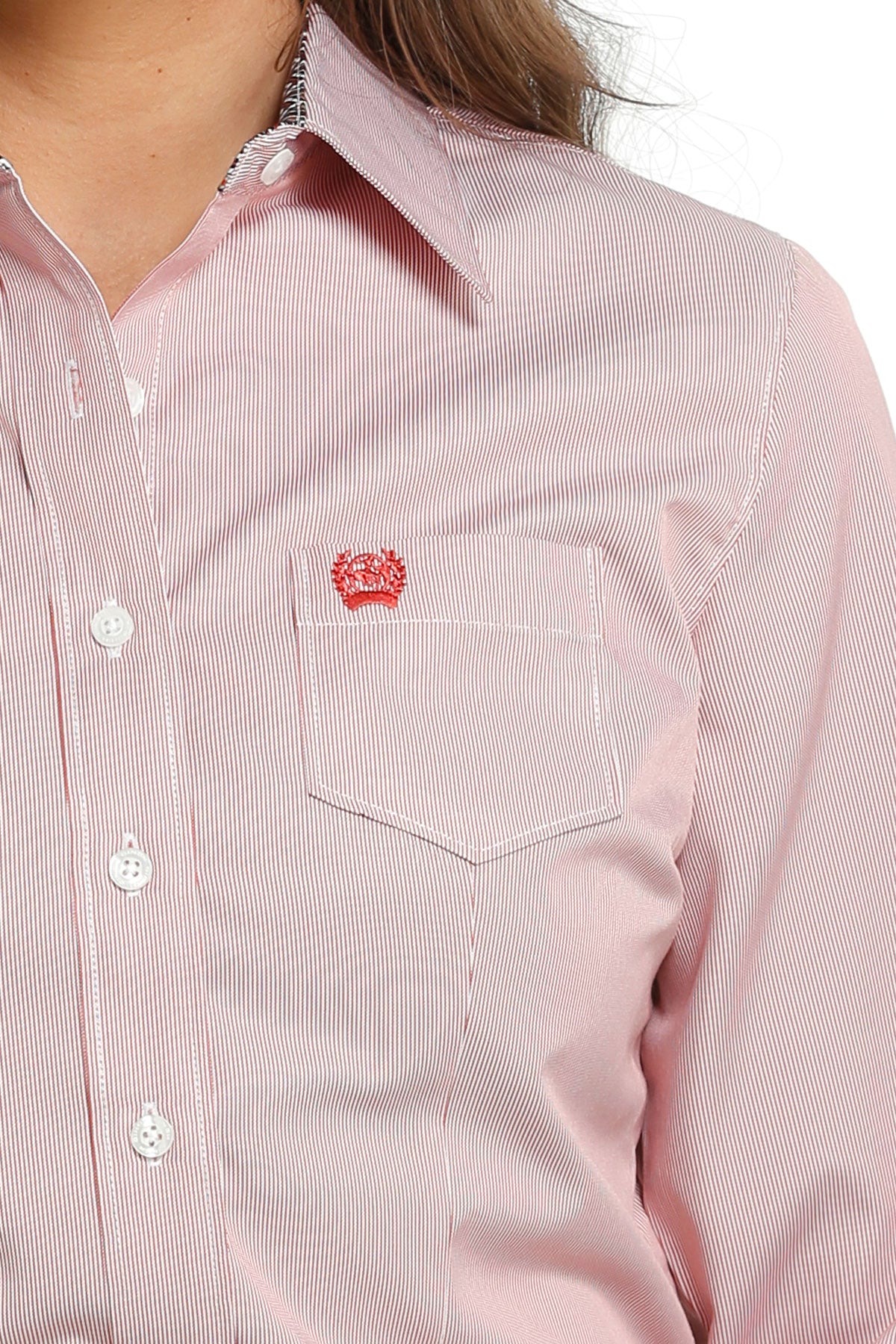 Raspberry Pinstripe Tencel™ Women's Shirt by Cinch®