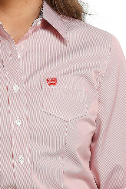 Raspberry Pinstripe Tencel™ Women's Shirt by Cinch®
