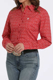 Red Geo Print Women's Shirt by Cinch®