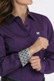 Purple Striped Stretch Women's Shirt by Cinch®