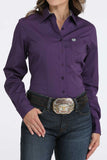 Purple Striped Stretch Women's Shirt by Cinch®