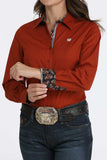 Solid Rust Stretch Women's Shirt by Cinch®