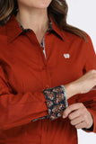 Solid Rust Stretch Women's Shirt by Cinch®