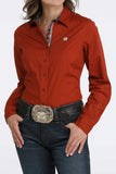 Solid Rust Stretch Women's Shirt by Cinch®