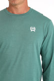 Aqua Green 'Original' Long Sleeve Men's T-Shirt by Cinch®