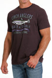 Heather Purple 'Anglers' Men's T-Shirt by Cinch®