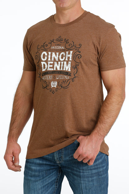 Copper Brown 'Authentic' Men's T-Shirt by Cinch®