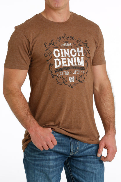 Copper Brown 'Authentic' Men's T-Shirt by Cinch®