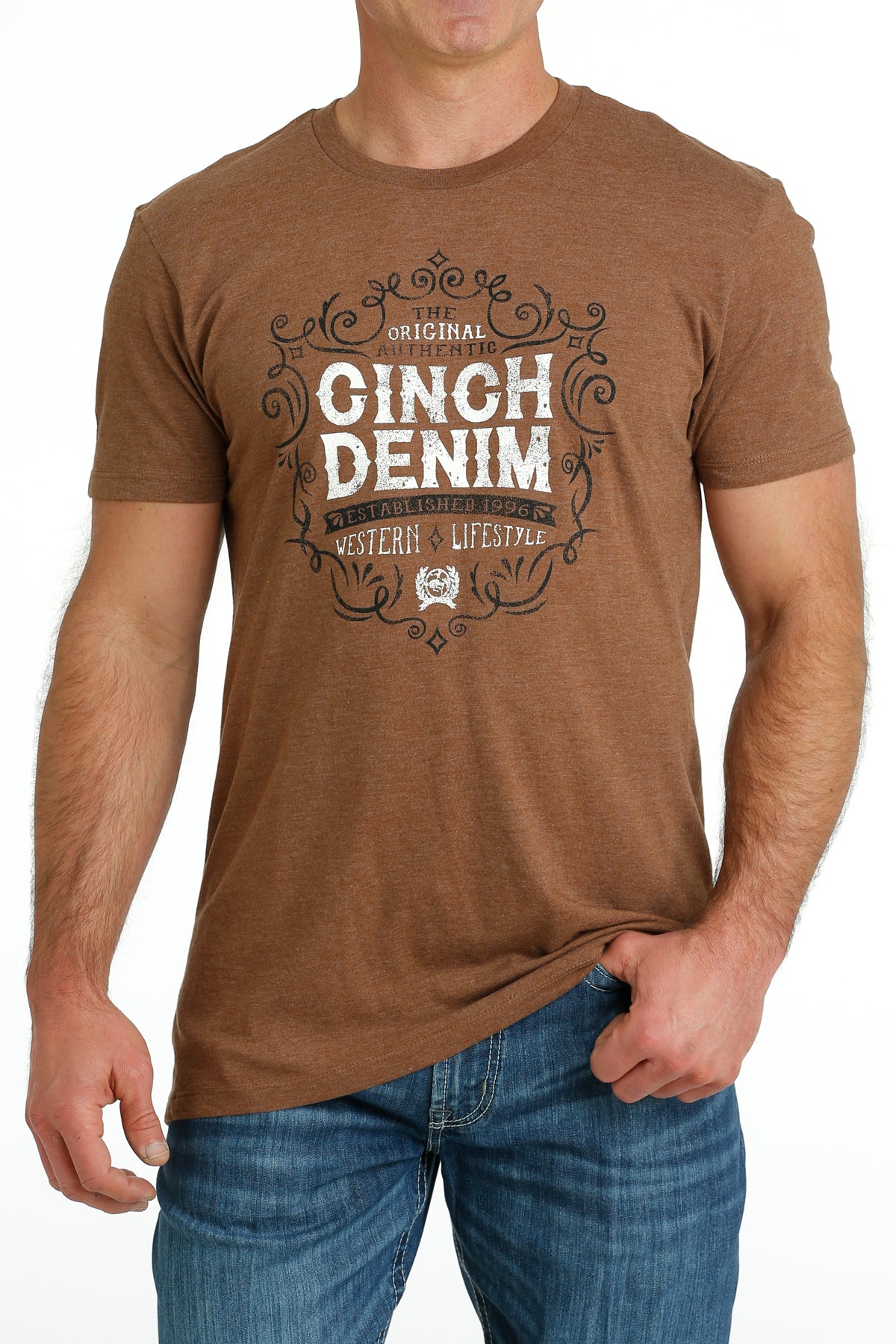 Copper Brown 'Authentic' Men's T-Shirt by Cinch®