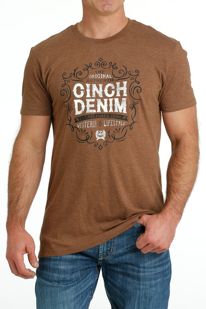 Copper Brown 'Authentic' Men's T-Shirt by Cinch®