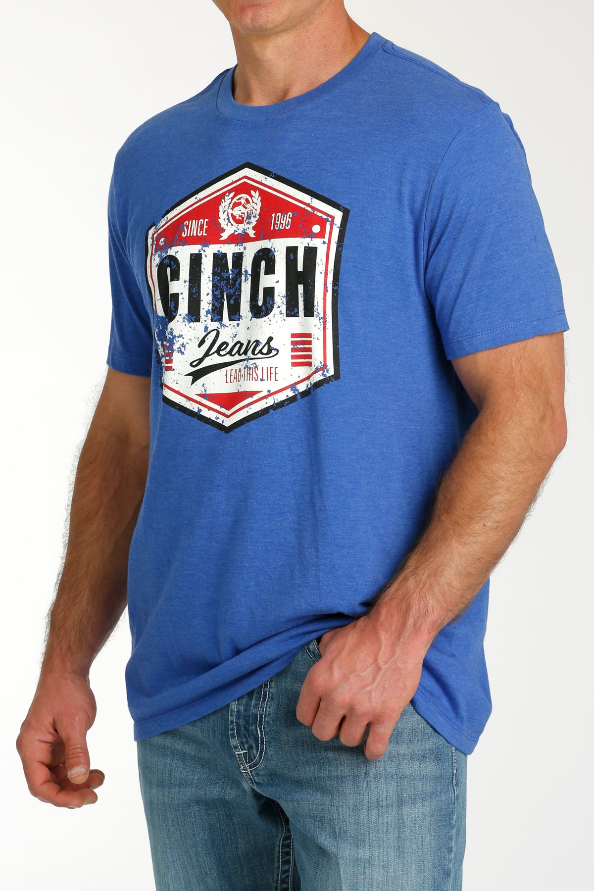 Red Worn Logo Men's T-Shirt by Cinch®
