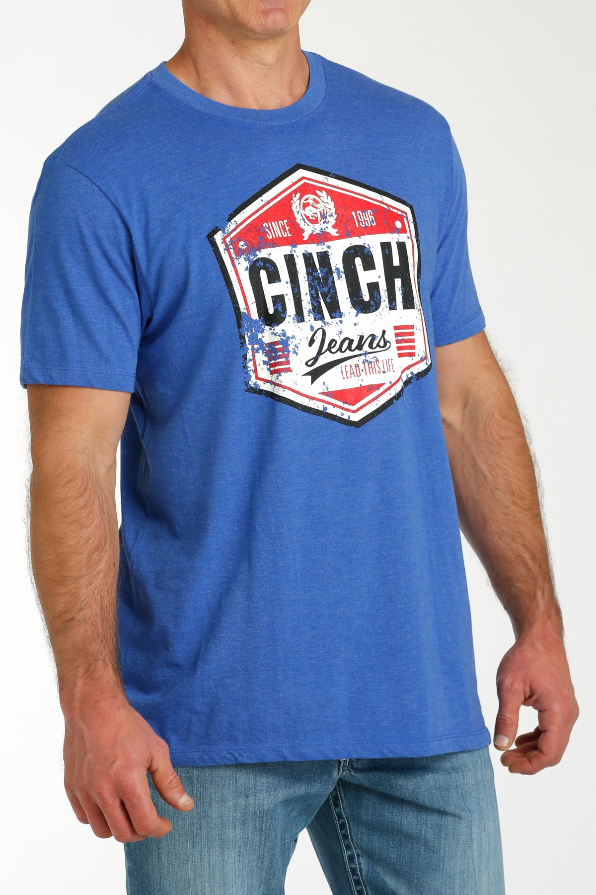 Red Worn Logo Men's T-Shirt by Cinch®