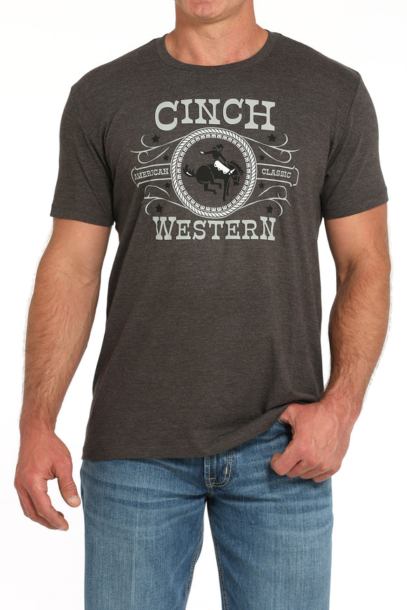 Charcoal 'Bronc Rider' Men's T-Shirt by Cinch®