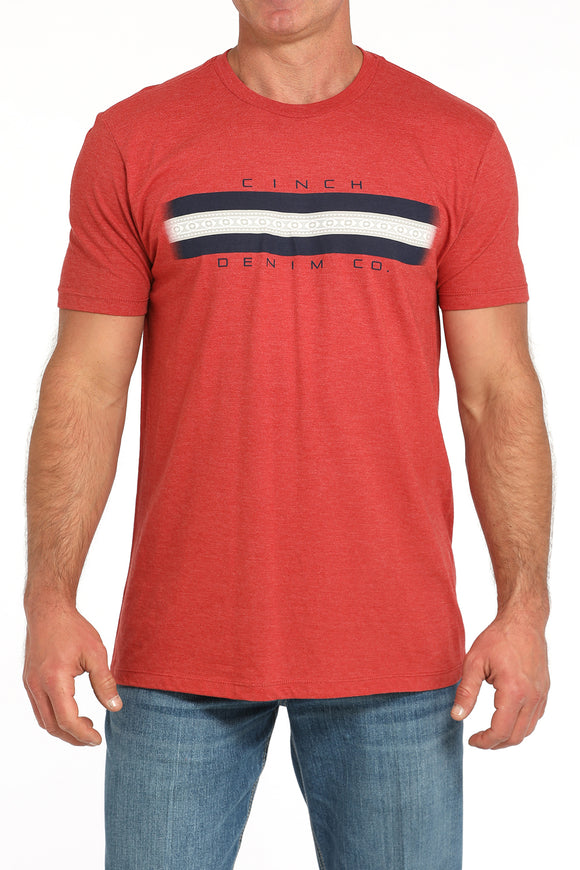 Red 'Denim Co.' Men's T-Shirt by Cinch®