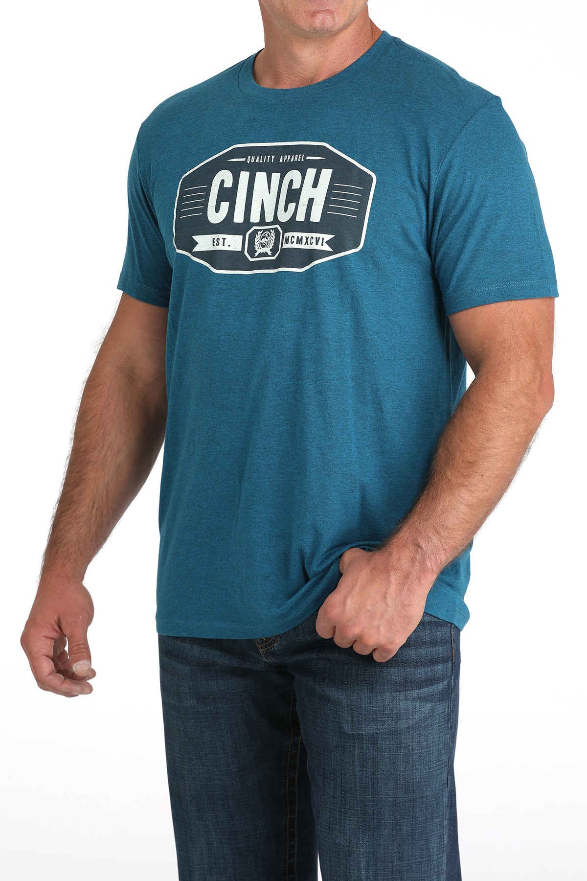 Teal 'Quality Apparel' Men's T-Shirt by Cinch®