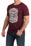 Burgundy 'Lead Don't Follow' Men's T-Shirt by Cinch®
