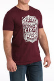 Burgundy 'Lead Don't Follow' Men's T-Shirt by Cinch®