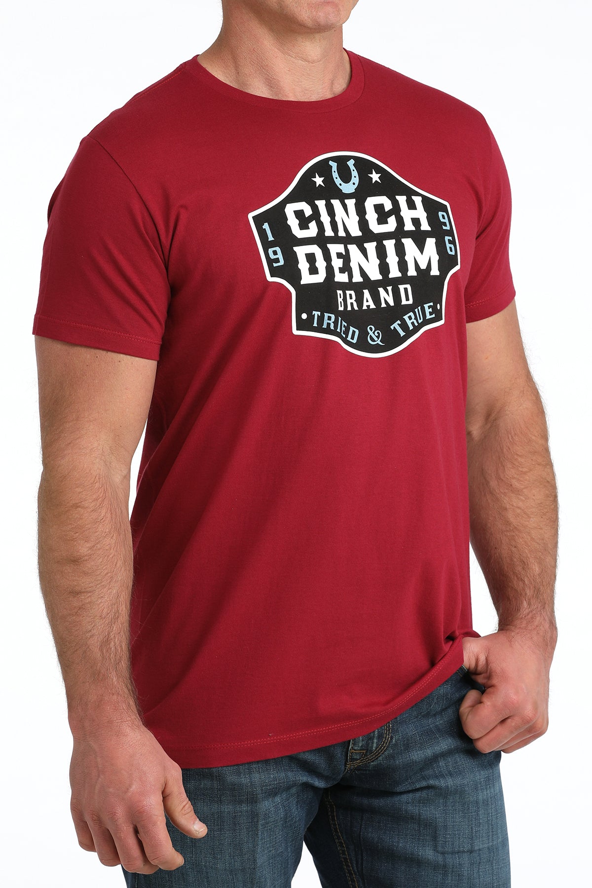 Cranberry 'Cinch Denim' Men's T-Shirt by Cinch®