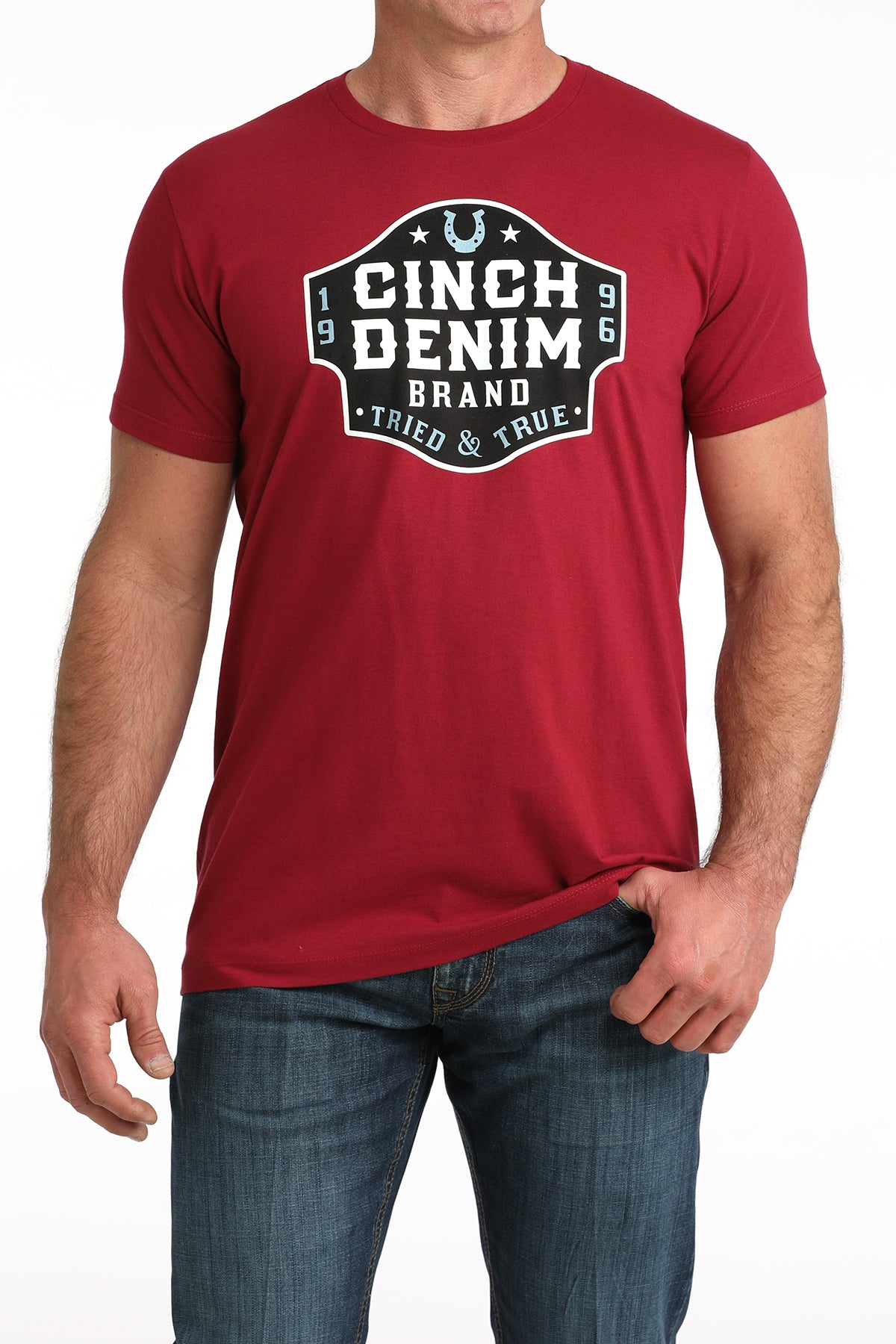 Cranberry 'Cinch Denim' Men's T-Shirt by Cinch®