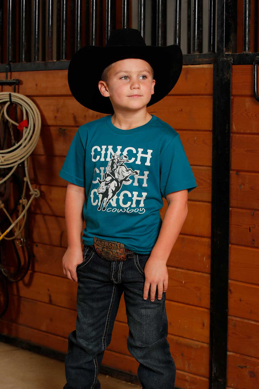 Teal 'Bull' Boy's T-Shirt by Cinch®