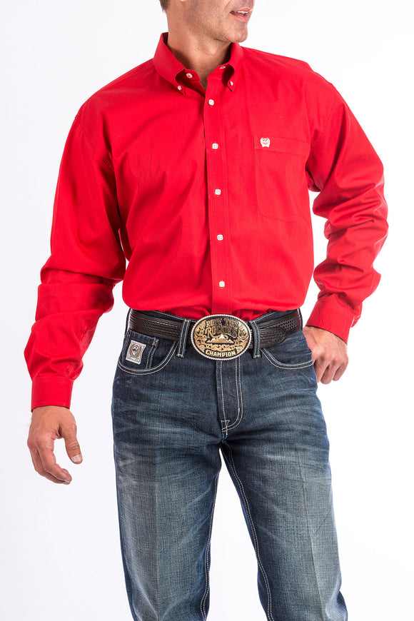 Solid Red Classic Fit Men's Shirt by Cinch®