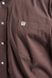 Solid Brown Classic Fit Men's Shirt by Cinch®