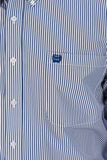 Navy Pin Stripe Tencel™ Classic Fit Men's Shirt by Cinch®