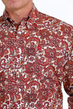 Red Punch Paisley Classic Fit Men's Shirt by Cinch®