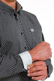 Black & White Geo Print Classic Fit Men's Shirt by Cinch®