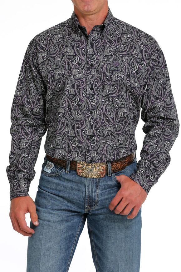Purple Paisley Classic Fit Men's Shirt by Cinch®