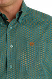 Green Geo print Classic Fit Men's Shirt by Cinch®
