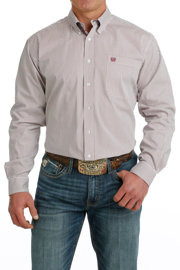 Red Striped Classic Fit Men's Shirt by Cinch®