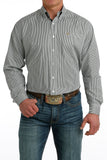 Charcoal Pin Stripe Tencel™ Classic Fit Men's Shirt by Cinch®