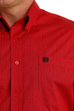 Red Geo Print Classic Fit Men's Shirt by Cinch®