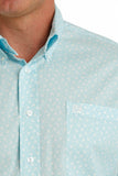 Light Blue Floral Stretch Classic Fit Men's Shirt by Cinch®