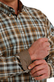 Brown Plaid Classic Fit Men's Shirt by Cinch®