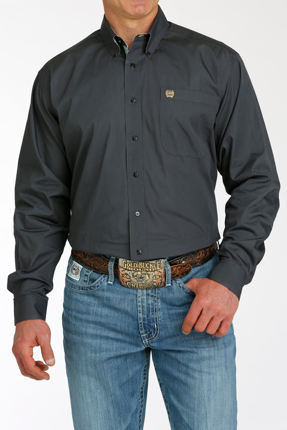 Solid Charcoal Classic Fit Men's Shirt by Cinch®