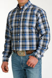 Black & Blue Plaid Classic Fit Men's Shirt by Cinch®