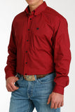 Red & Black Geo Print Classic Fit Men's Shirt by Cinch®