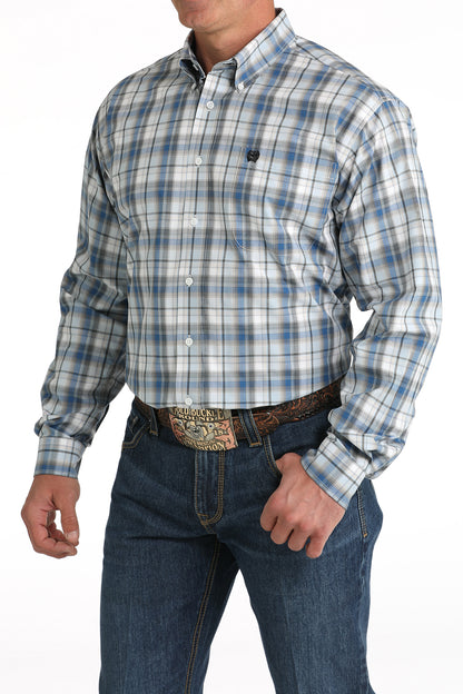 Blue Plaid Classic Fit Men's Shirt by Cinch®