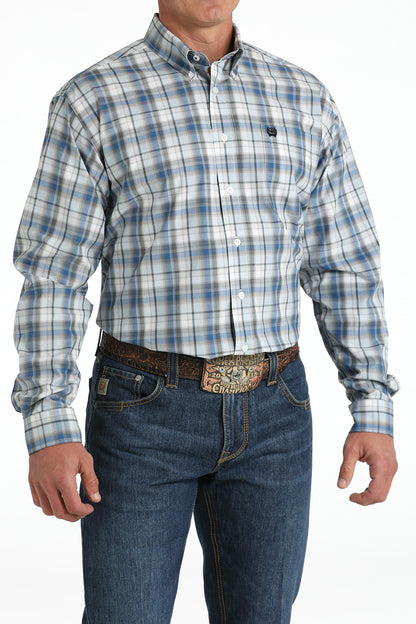 Blue Plaid Classic Fit Men's Shirt by Cinch®