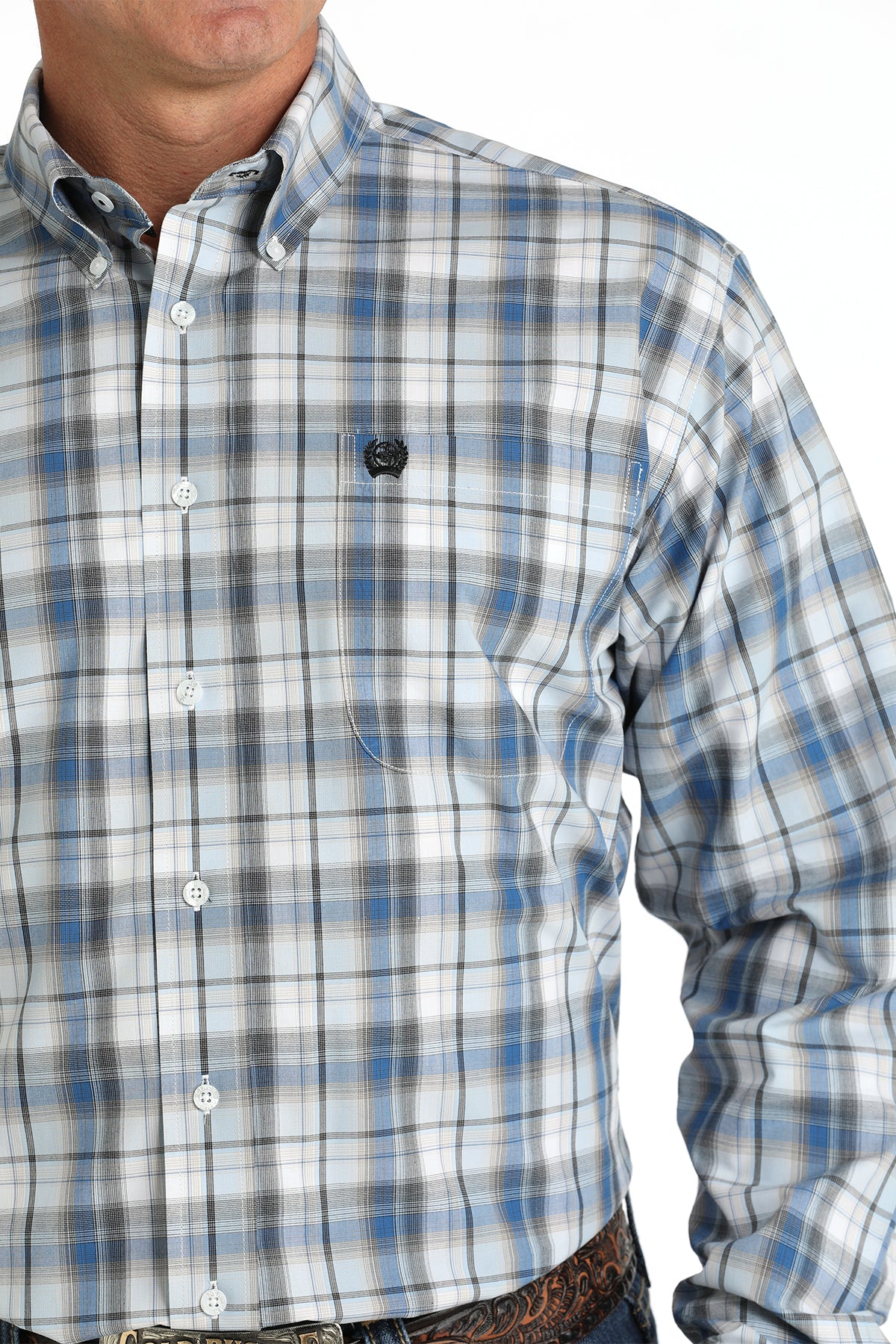 Blue Plaid Classic Fit Men's Shirt by Cinch®